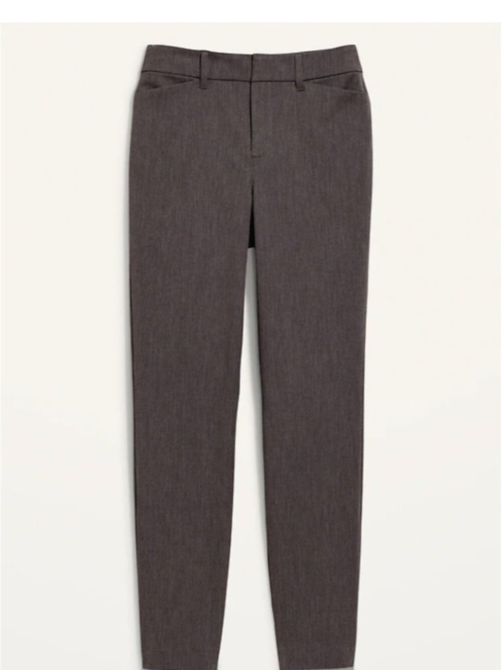 High Waisted Pixie Ankle Pants Gray Retro 60s Rockabilly Classic Style Size 18